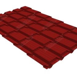 Металлочерепица квадро профи 0,45 Drap RAL 3011 коричнево-красный