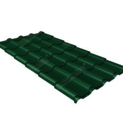 Металлочерепица камея 0,45 PE RAL 6005 зеленый мох