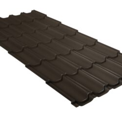 Металлочерепица квинта плюс Grand Line 0,5 Satin RR 32 темно-коричневый
