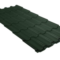 Металлочерепица квинта плюс Grand Line 0,5 Velur20 RAL 6020 хромовая зелень