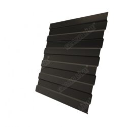 Профнастил С8А Grand Line 0,5 GreenCoat Pural Matt RR 32 темно-коричневый (RAL 8019 серо-коричневый)