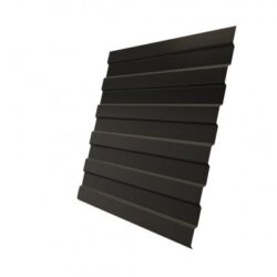 Профнастил С8А Grand Line 0,5 GreenCoat Pural RR 32 темно-коричневый (RAL 8019 серо-коричневый)