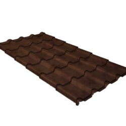 Металлочерепица камея 0,45 Safari Twincolor Brown