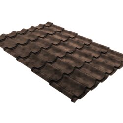 Металлочерепица классик 0,45 Safari Twincolor Brown