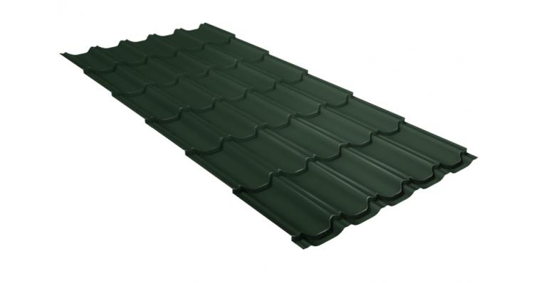 221521 Металлочерепица квинта плюс 0,5 GreenCoat Pural RR 11 темно-зеленый (RAL 6020 хромовая зелень)