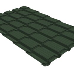 Металлочерепица квадро профи 0,45 Drap RAL 6020 хромовая зелень
